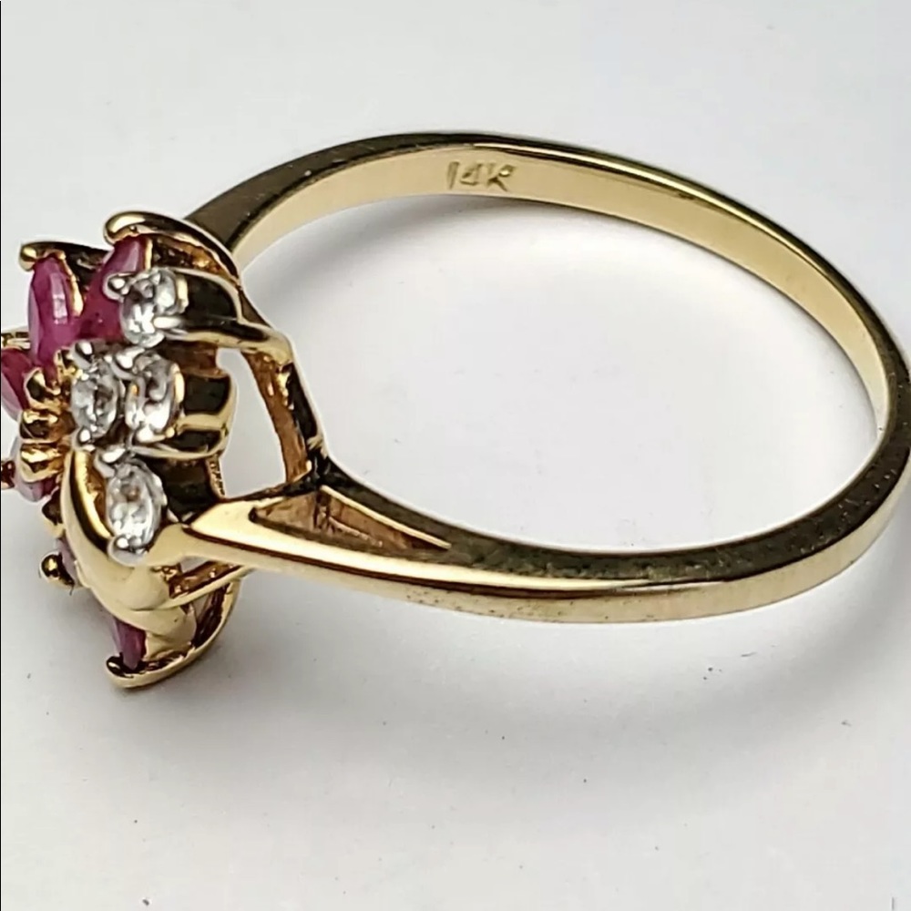 Ruby 14k Gold Ring - image 3